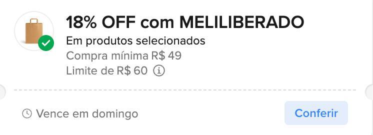 Cupom Mercado Livre 18% OFF - MELILIBERADO