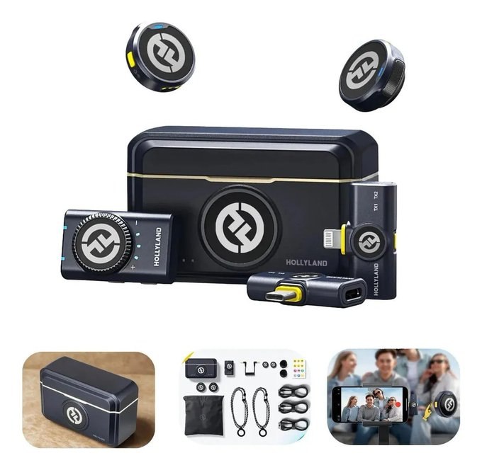 Microfone Hollyland Lark M2 Duo Combo para 2 Pessoas
