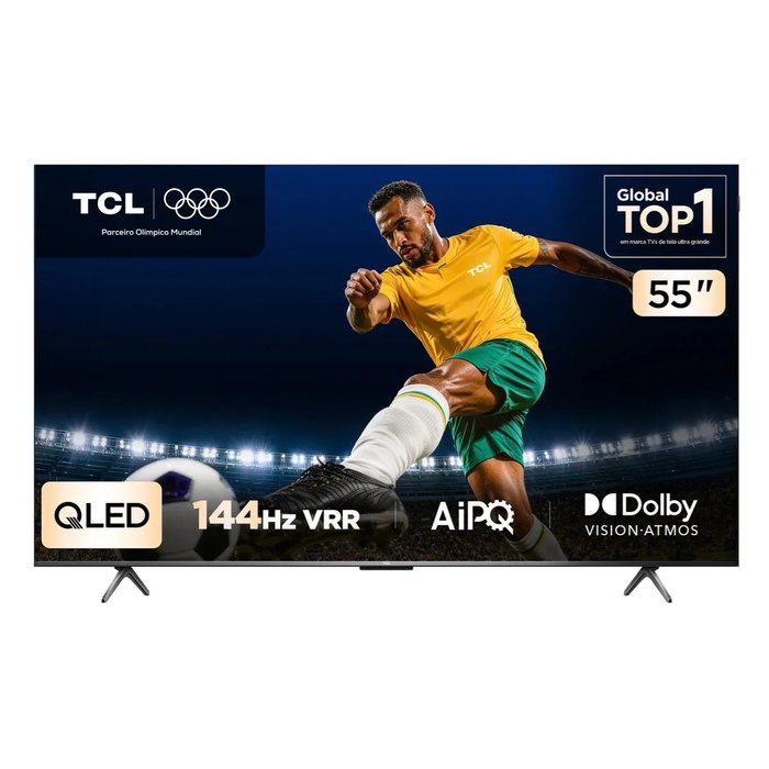 Smart TV 55" TCL QLED 4K 120Hz P8K