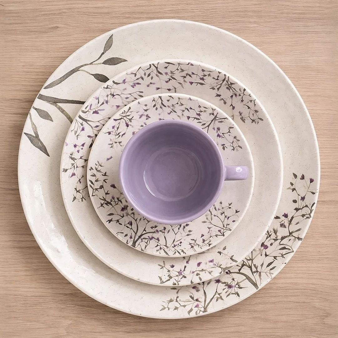 Aparelho de Jantar e Chá 20 Peças Oxford Unni Lilac