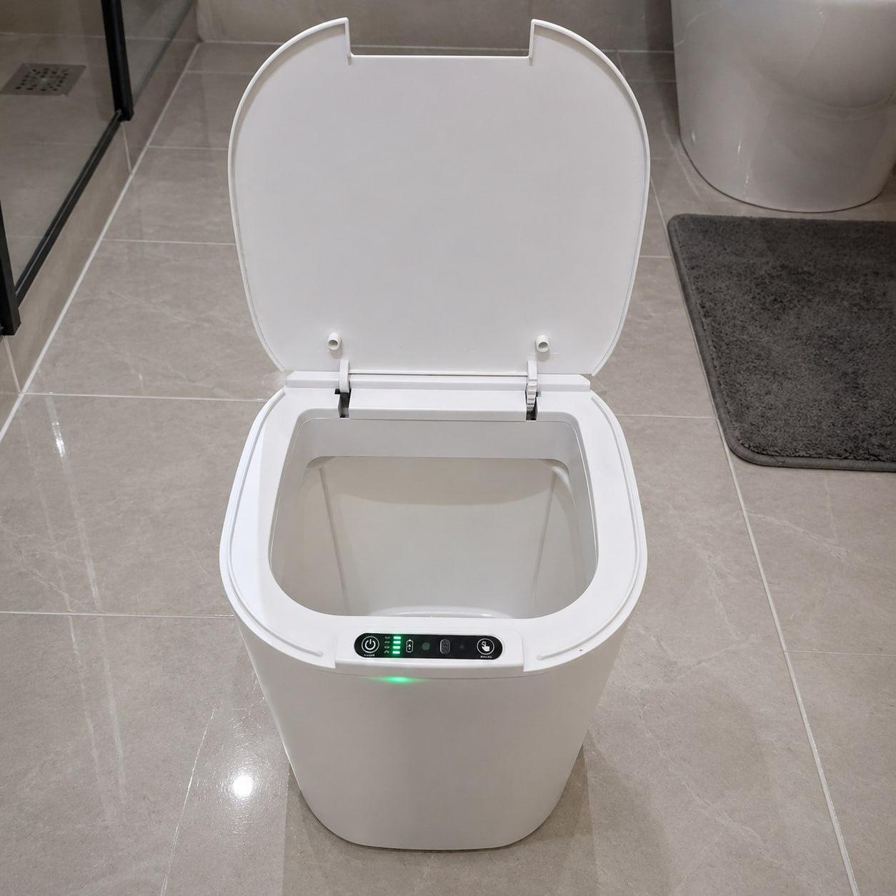 Lixeira Inteligente 16L Sensor Automático Branca