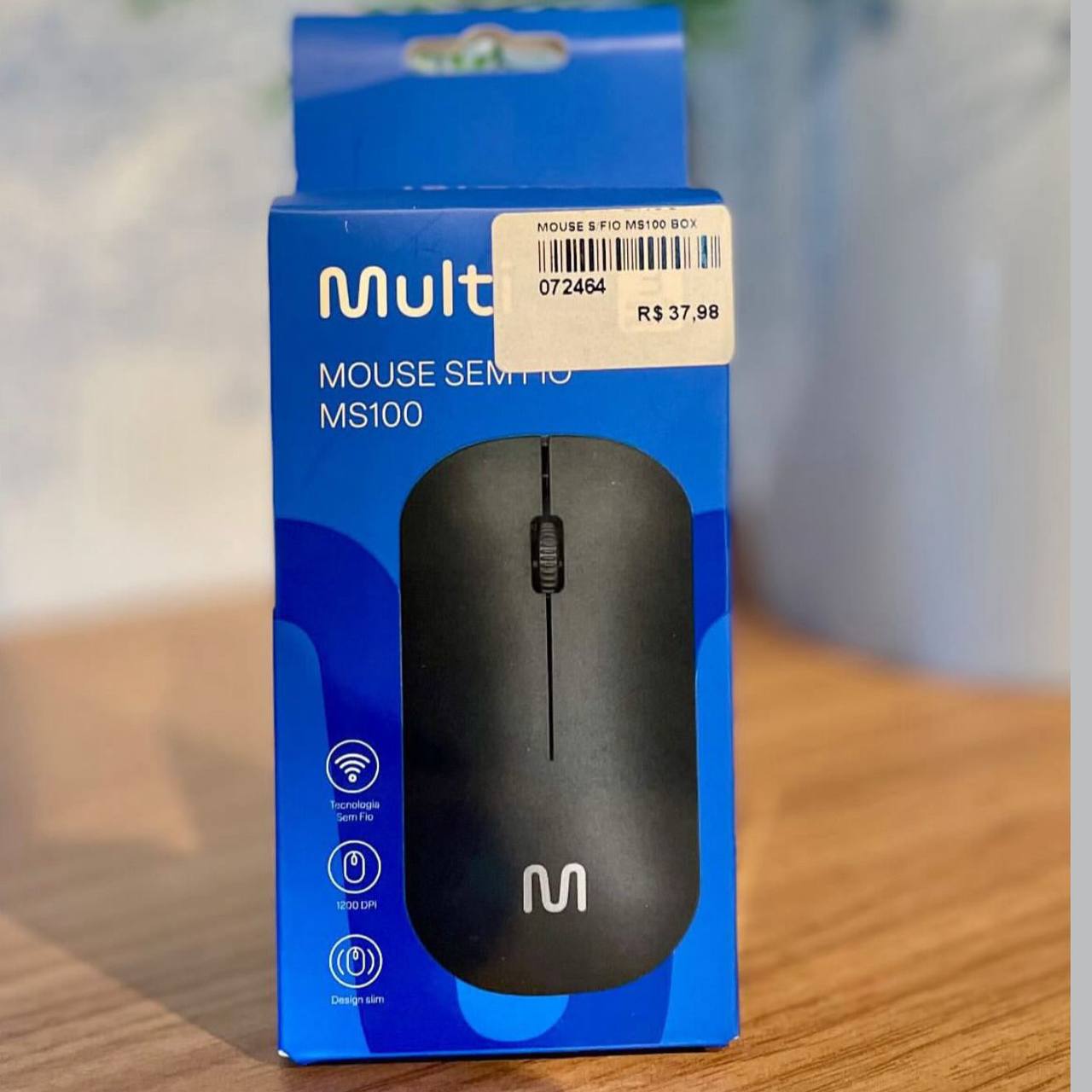 Mouse Slim Sem Fio Wireless Multilaser 1200dpi MO307