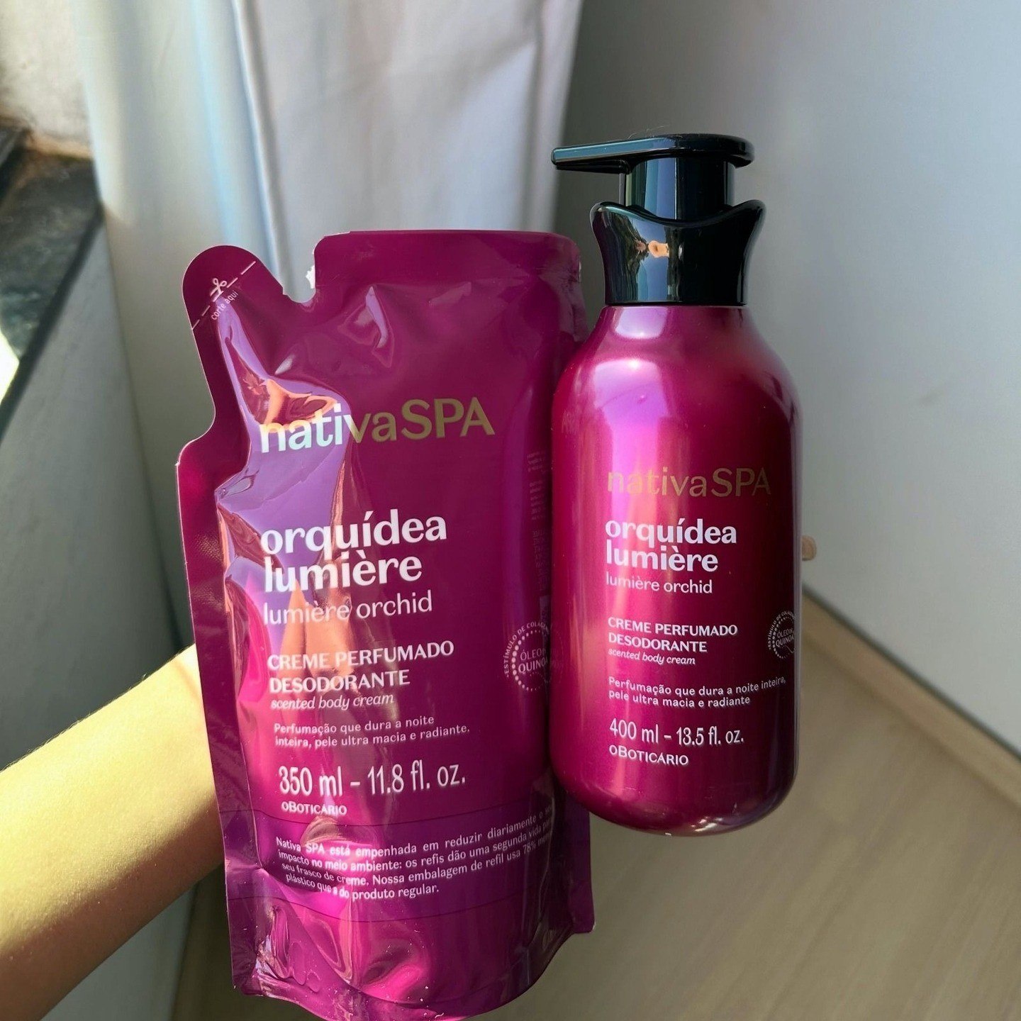 Combo Nativa Spa Orquídea Lumière - Creme 400ml + Refil 350ml