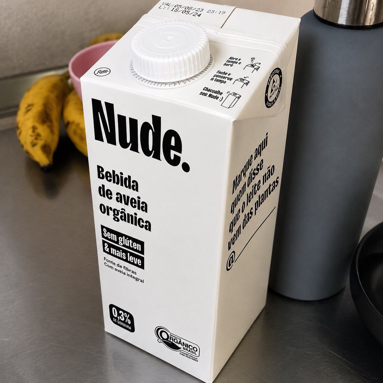 Nude Leite de Aveia Original Orgânico 1L