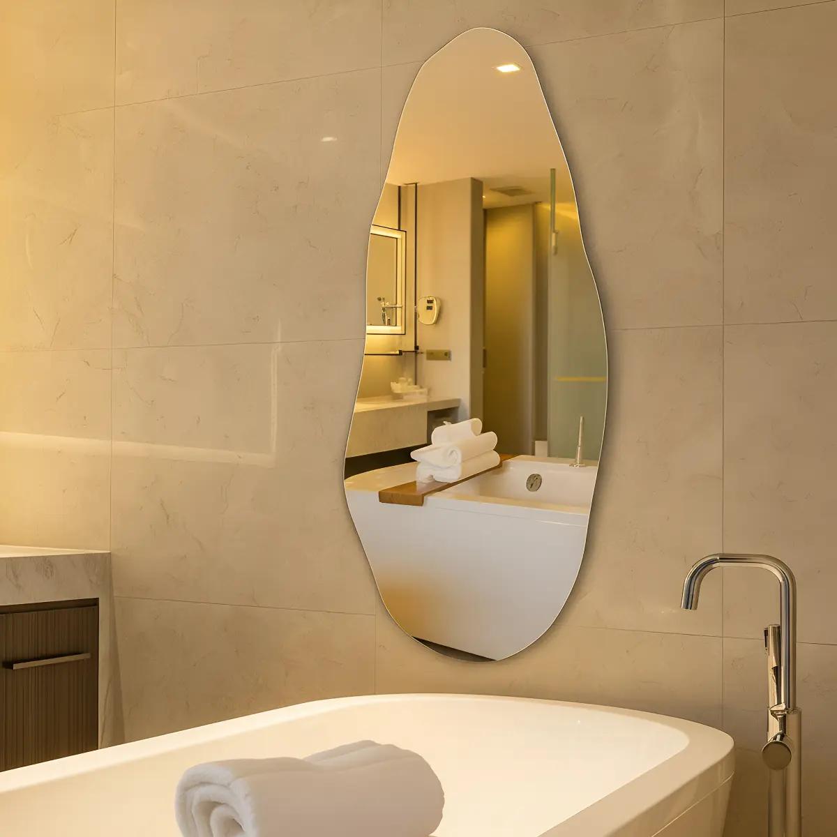 Espelho Orgânico 70cm Lapidado Design Moderno Luxo