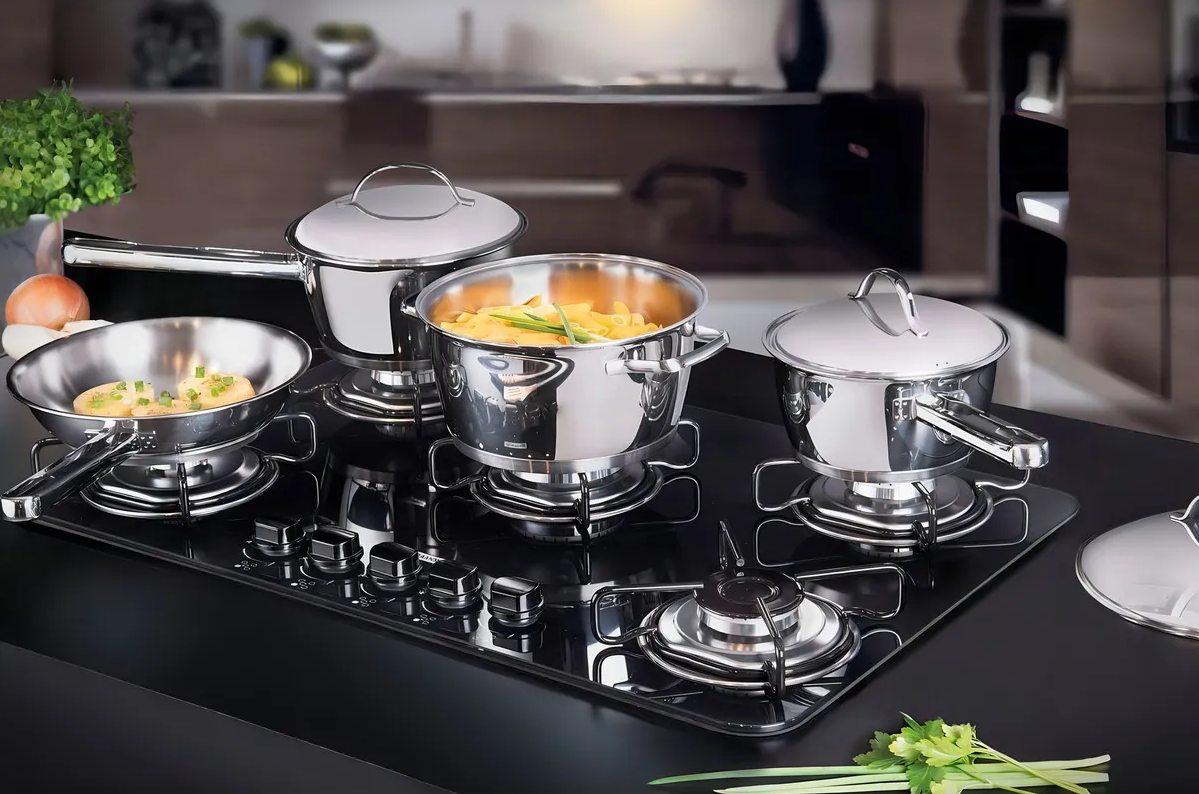 Jogo de Panelas Aço Inox Allegra Tramontina 4 Peças