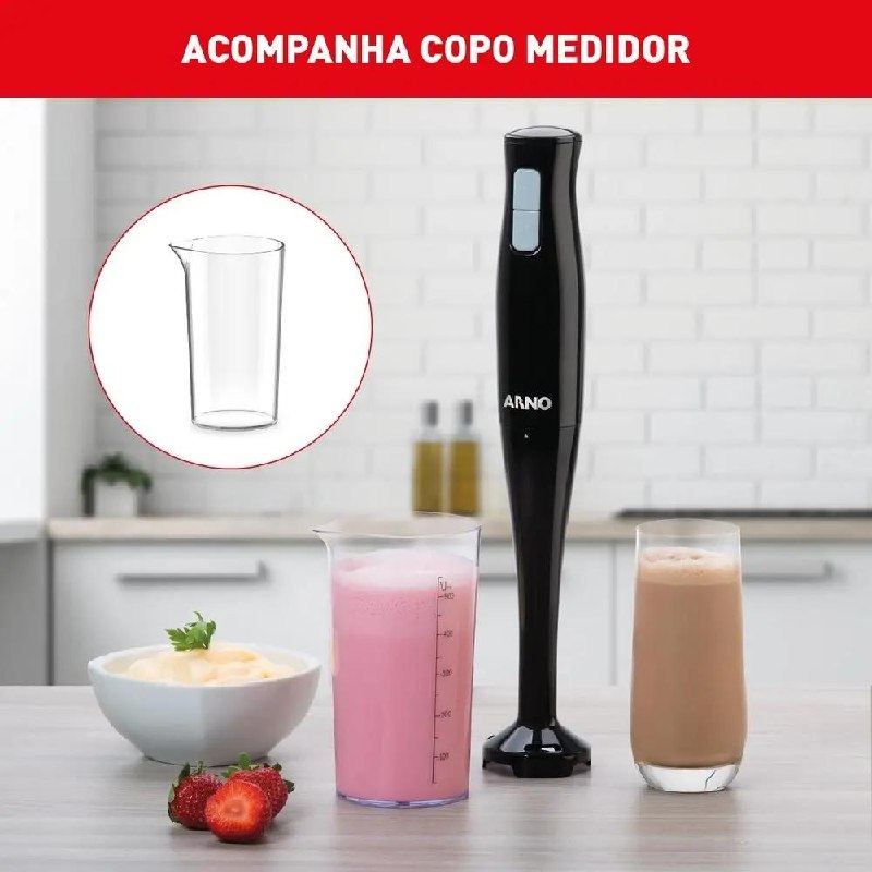 Mixer Arno Turbomix Duo MX21 Preto 200W