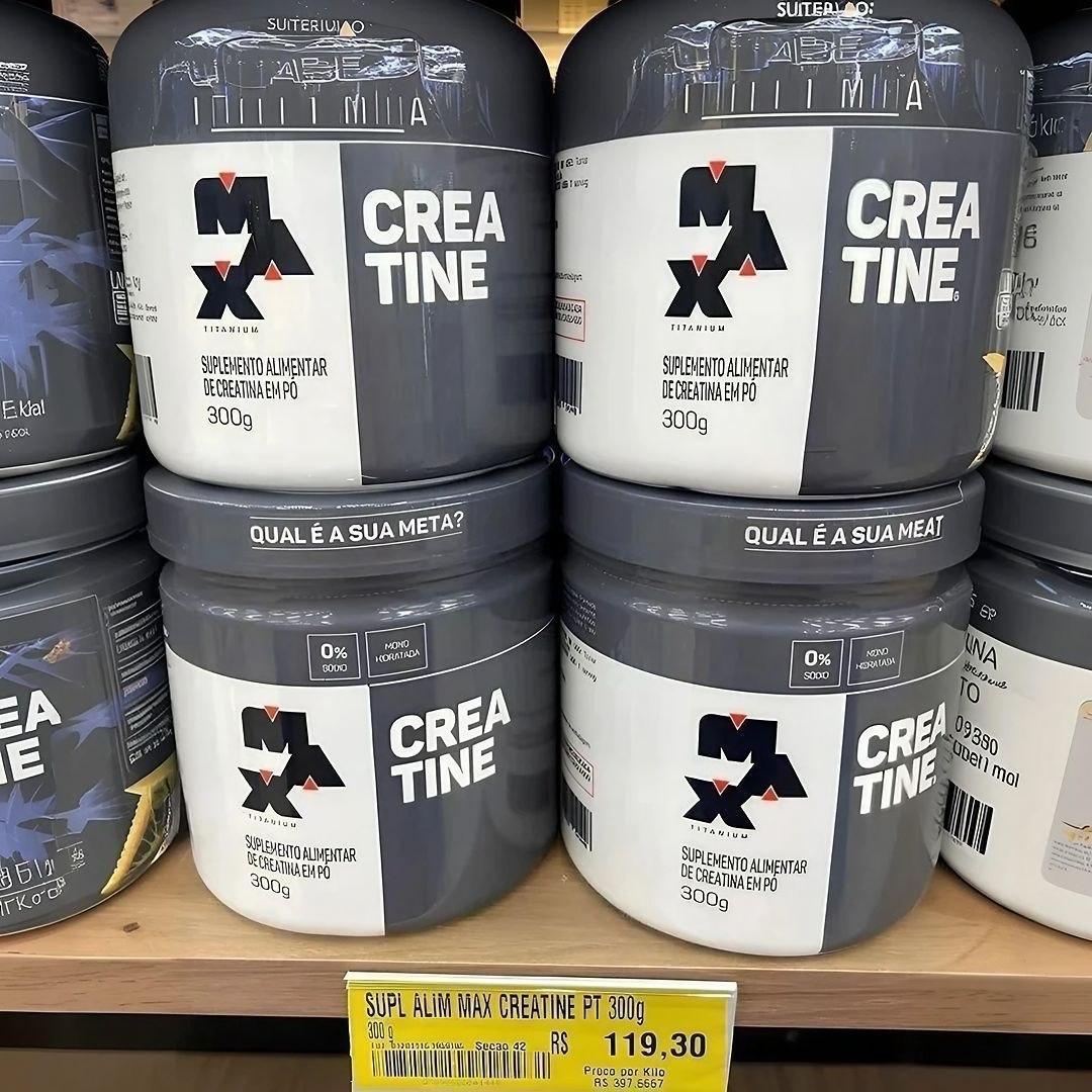 Kit 2x Creatina 300g Monohidratada Max Titanium