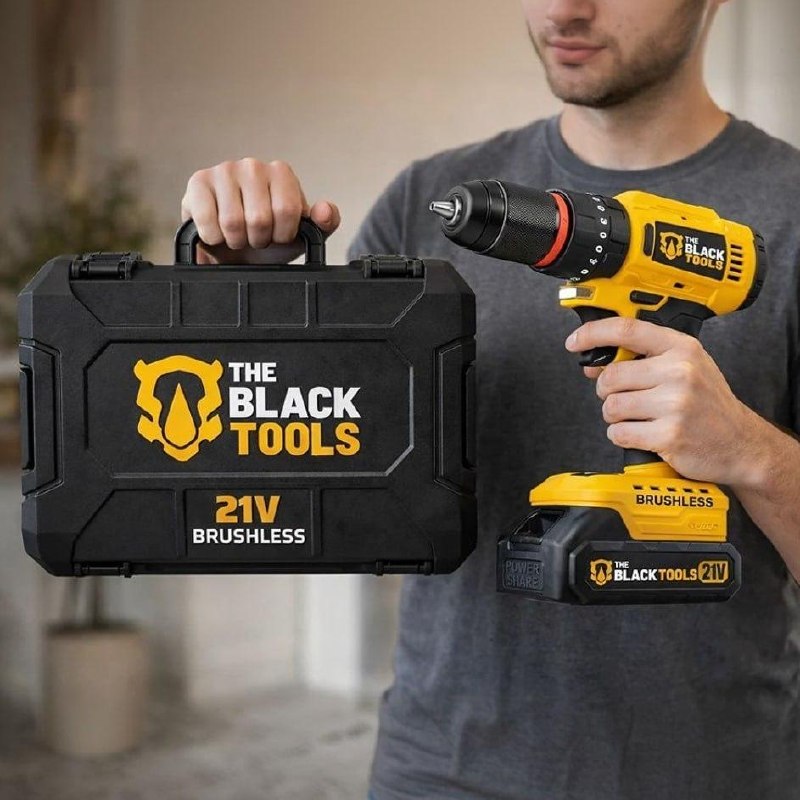 Parafusadeira Furadeira Impacto 21V Profissional Brushless com Maleta