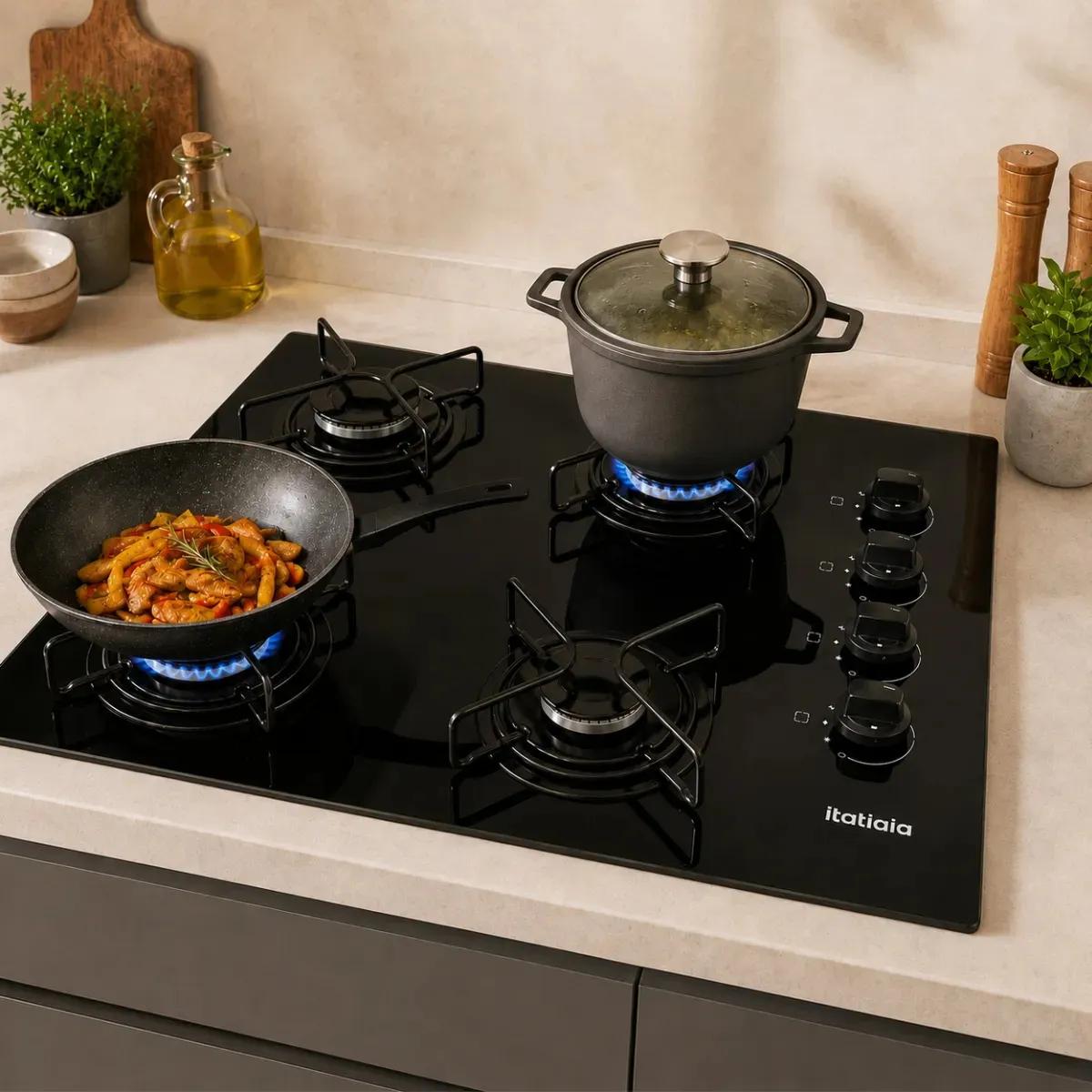 Cooktop Itatiaia Essencial 4 Bocas Preto