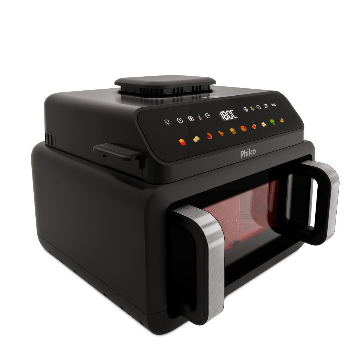 Fritadeira Air Fryer Philco PAF11C 11L Digital Preta com Inox