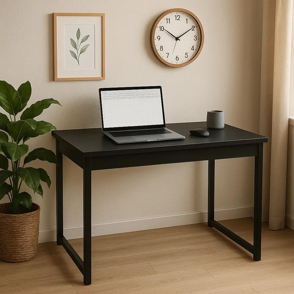 Mesa Home Office Escrivaninha Industrial 90cm Aço MDP