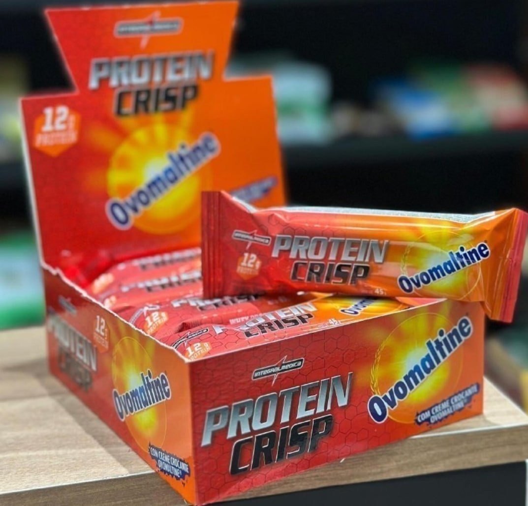 Barra de Proteína Integralmedica Crisp Bar 45g Ovomaltine 12un