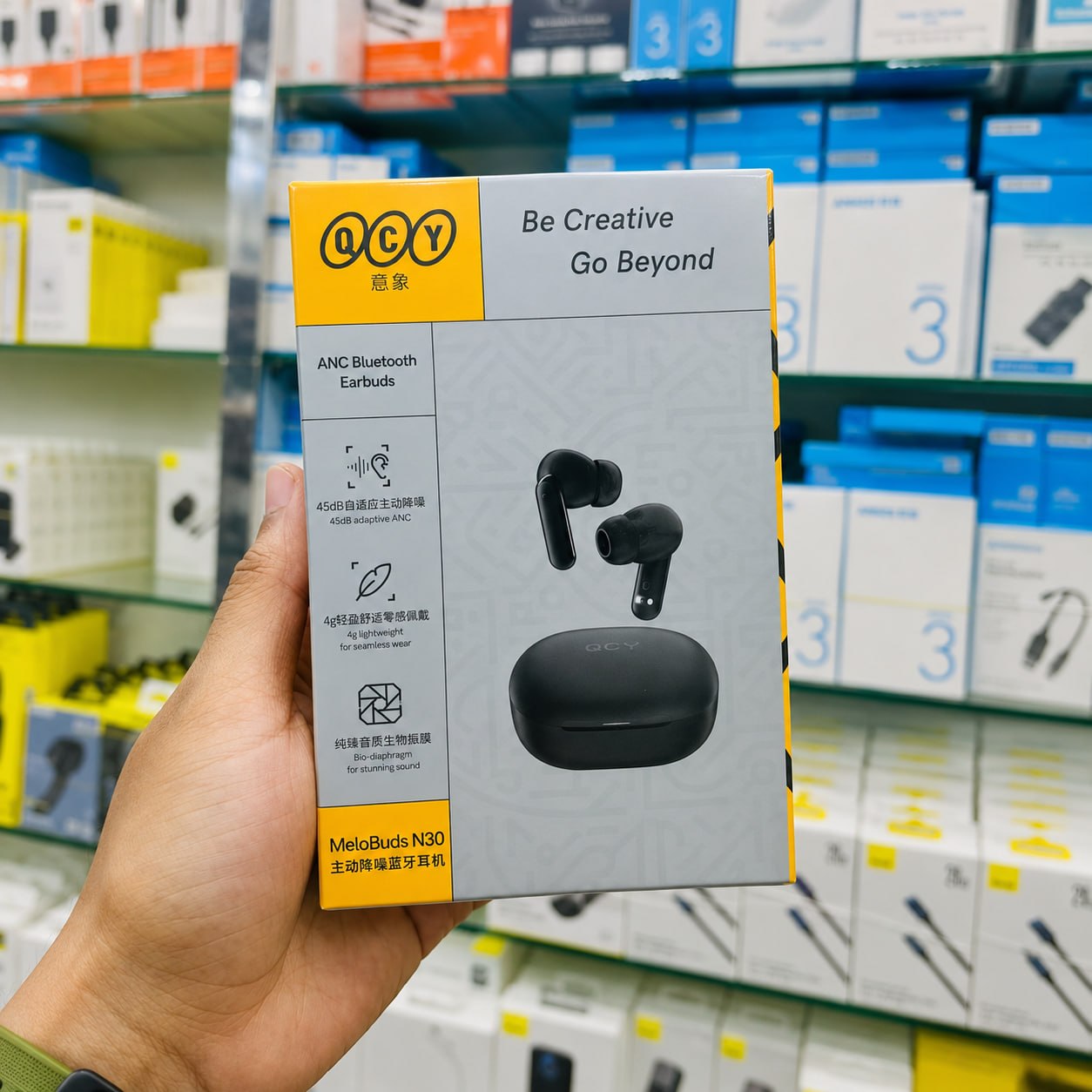 Fone QCY N30 ANC Bluetooth 5.4 Cancelamento de Ruído