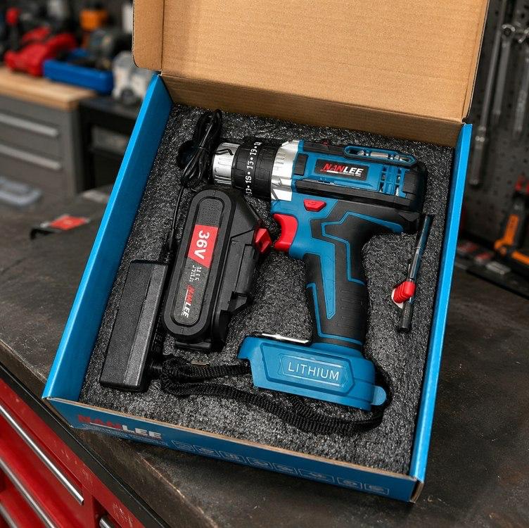 Parafusadeira e Furadeira à Bateria 36V Bivolt Jumlee