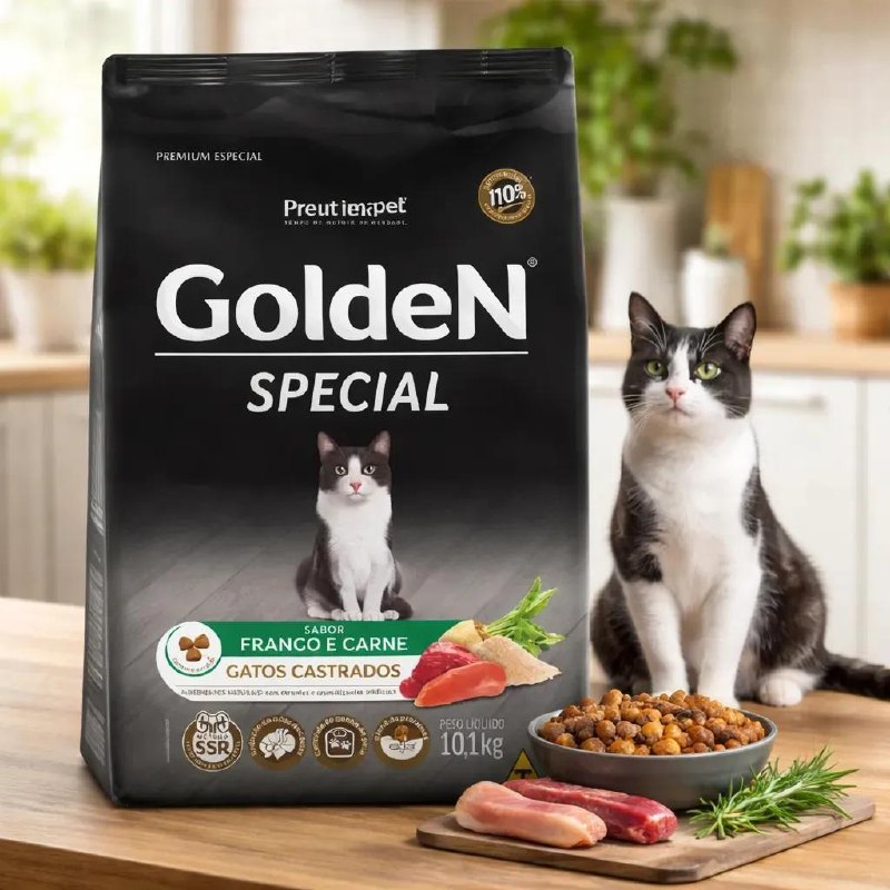 Golden Special Gatos Castrados Frango e Carne 10.1 kg