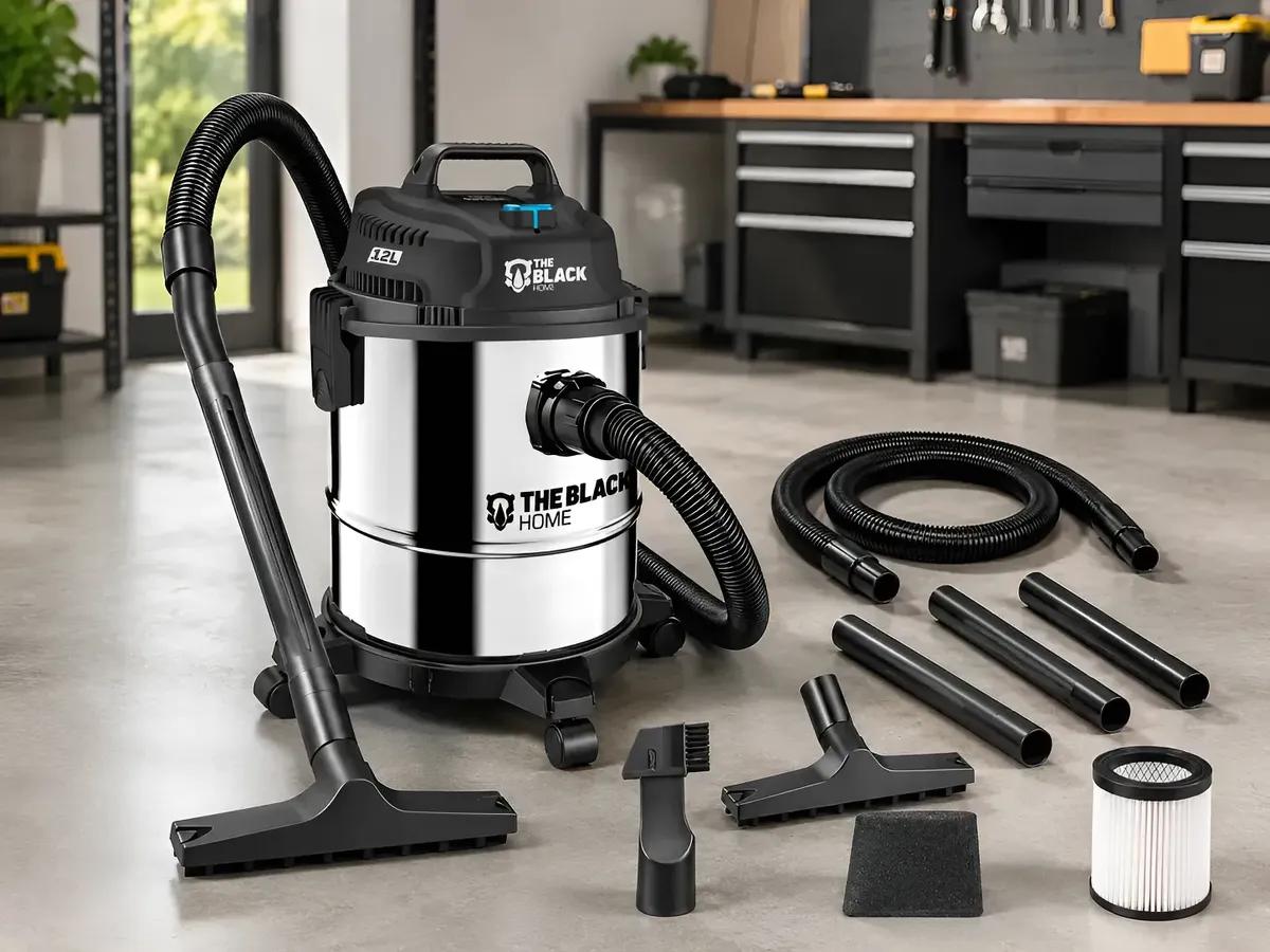 Aspirador de Pó e Água Inox Turbo 12L 1200W The Black Tools
