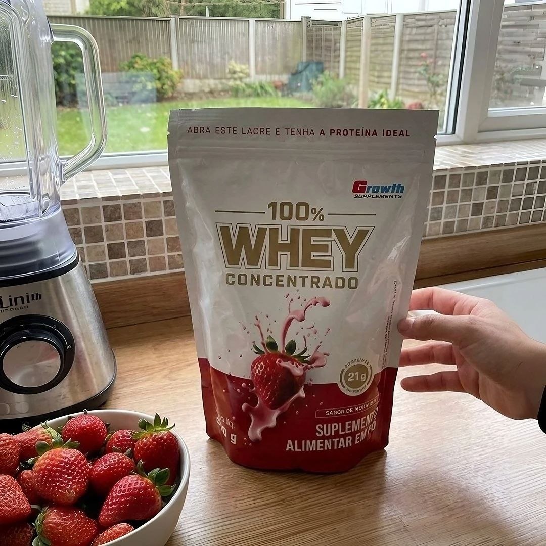100% Whey Concentrado 900g Growth Supplements