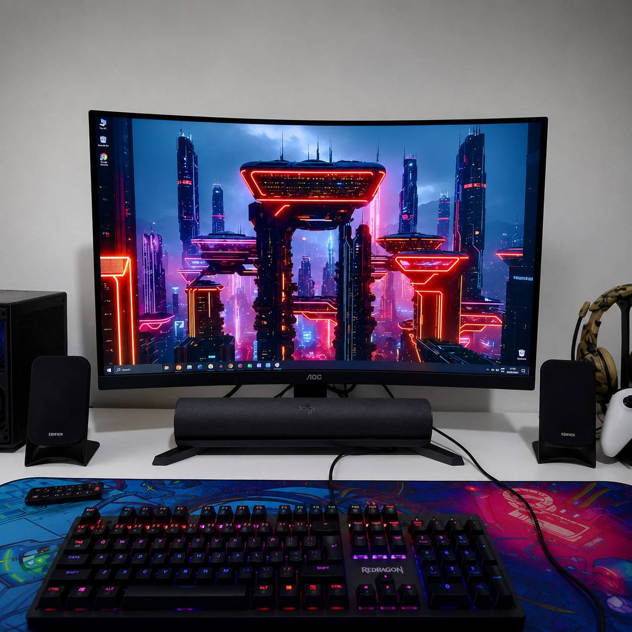 Monitor Gamer Curvo AOC AGON 32" 180Hz 0,5ms