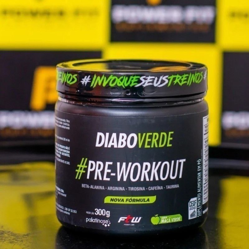 Pré-Treino FTW Diabo Verde 300g Maçã Verde