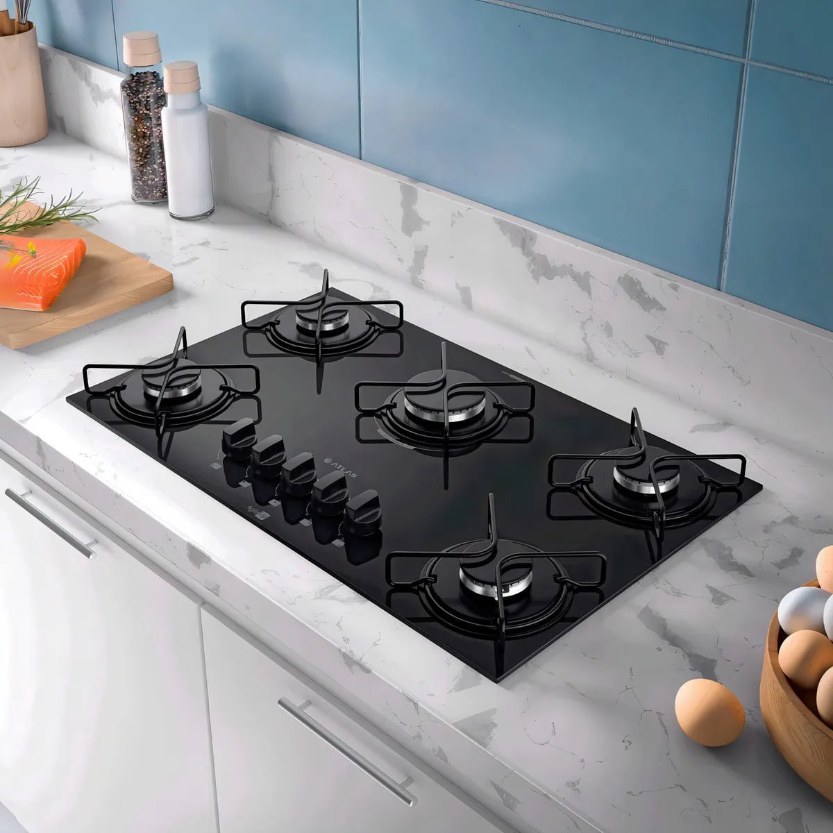 Cooktop 5 Bocas A Gás Atlas Agile Up Mega Chama