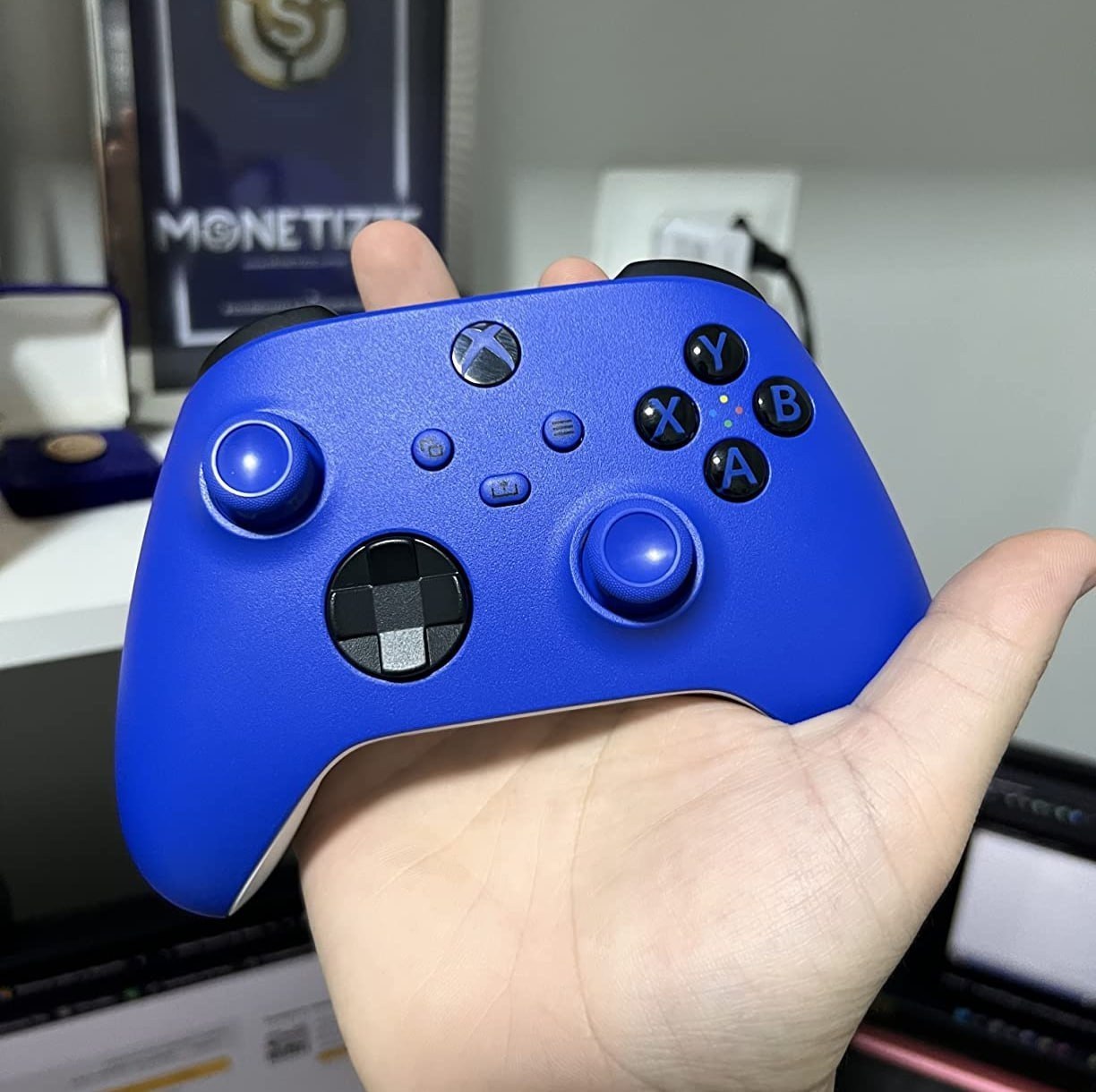 Controle Joystick Sem Fio Microsoft Xbox Shock Blue