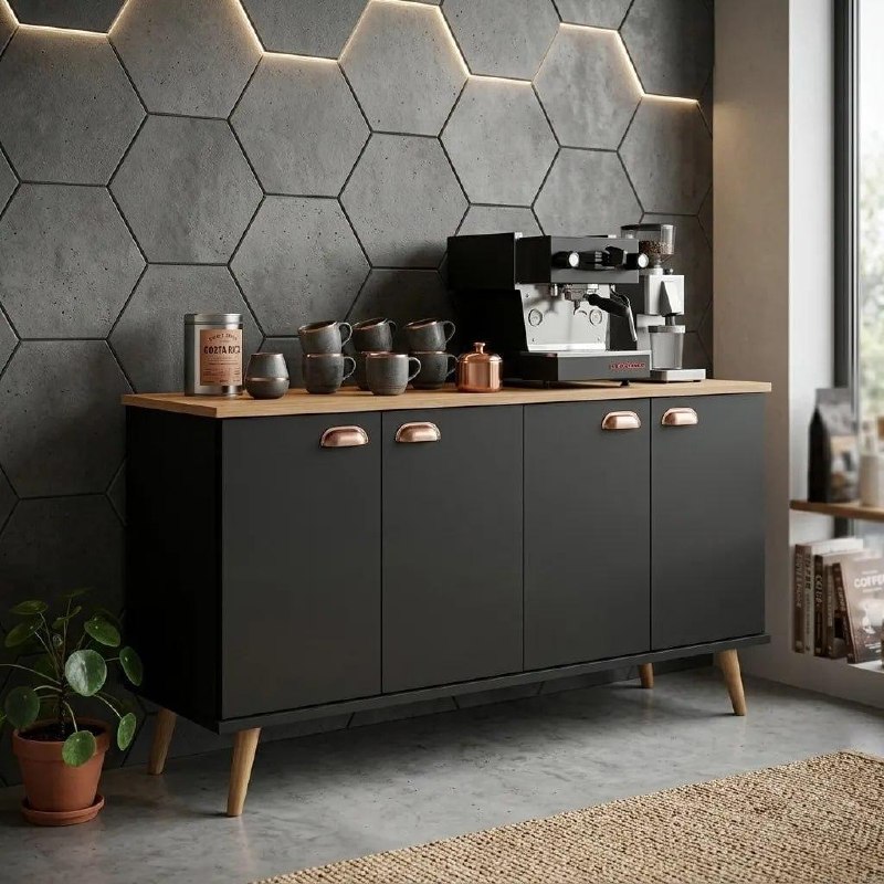 Balcão Buffet Moderno Estilo Nórdico