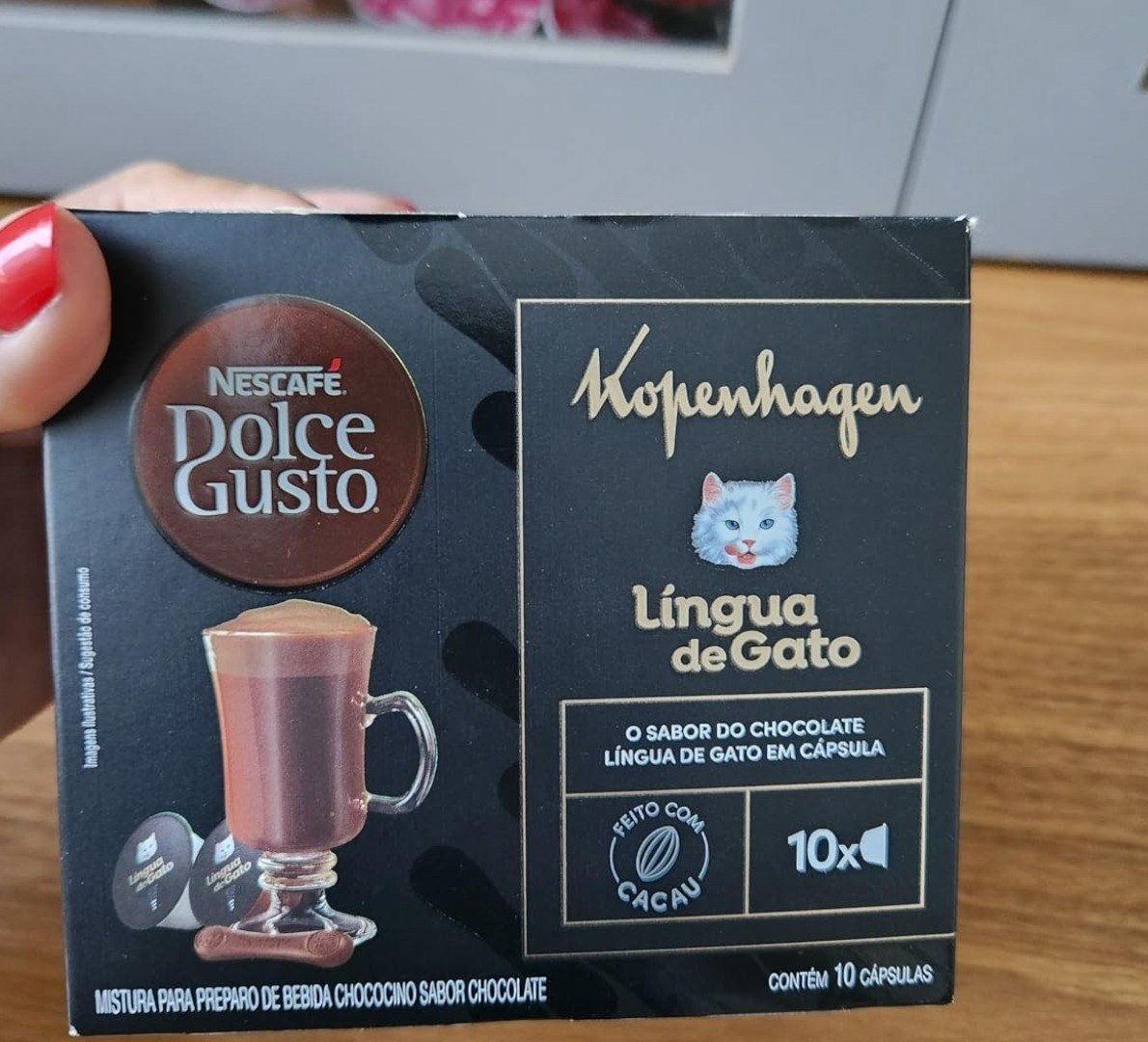 Achocolatado Nescafé Dolce Gusto Kopenhagen Língua de Gato 10 Cápsulas