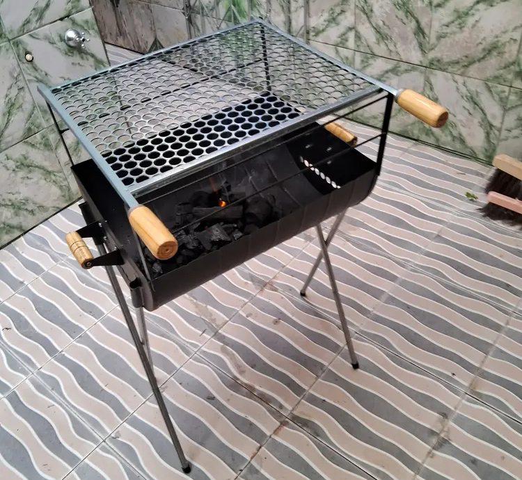 Churrasqueira a Carvão Aço Carbono 96cm com Grelha