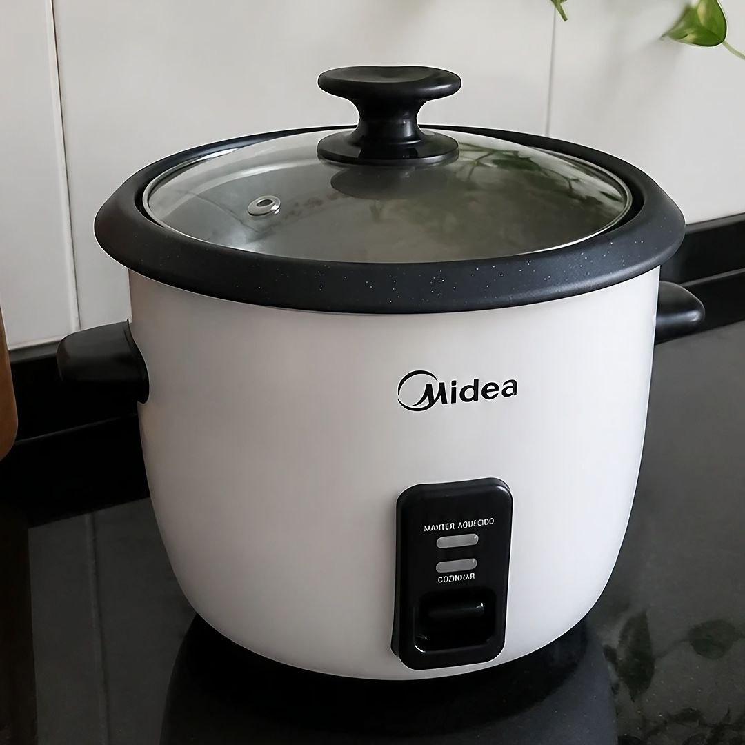Panela de Arroz Elétrica Midea Antiaderente Blackstone 2,5L
