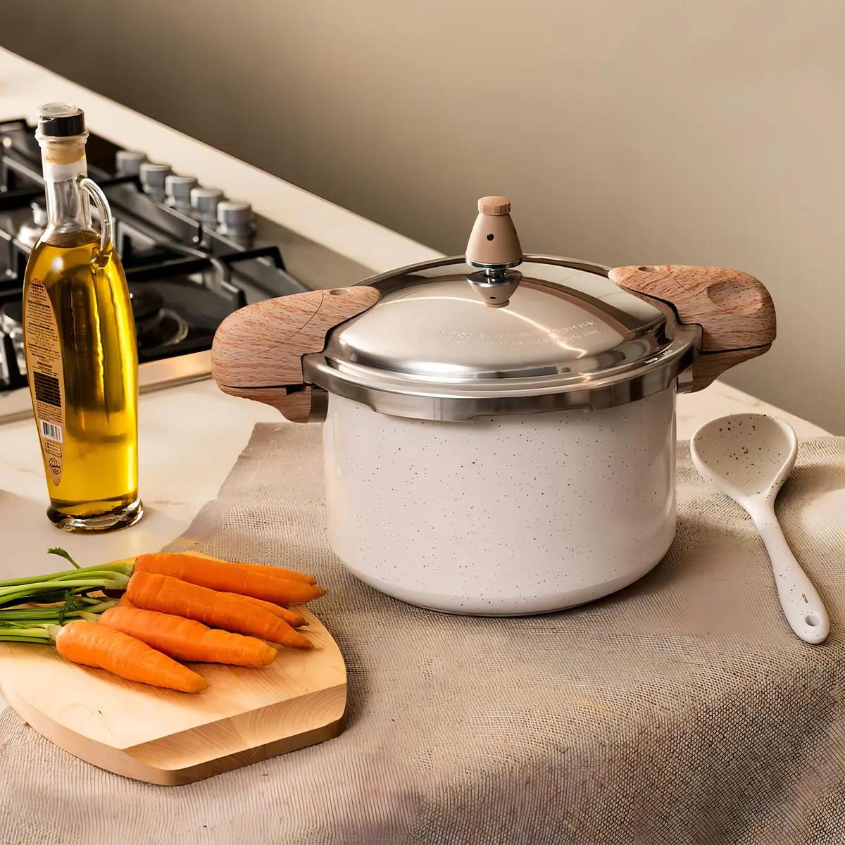 Panela de Pressão Brinox Vanilla 5,4L Indução Ceramic Life