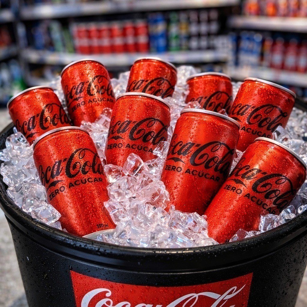 Pack Coca-Cola Sem Açúcar Lata 350ml - 6 Unidades