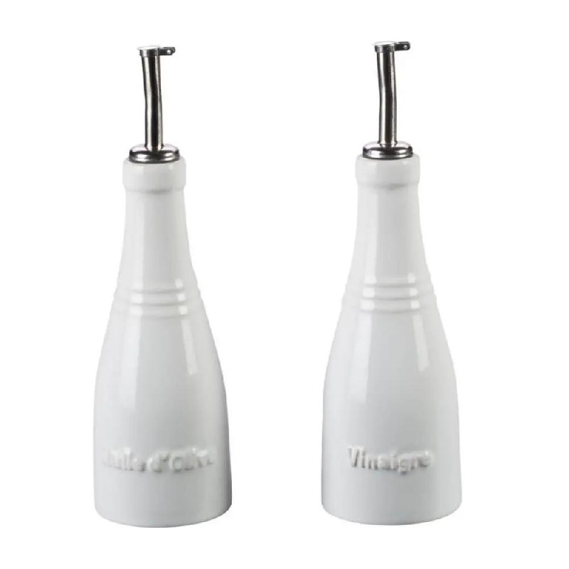 Galheteiro Óleo e Vinagre Cerâmica Branco Le Creuset