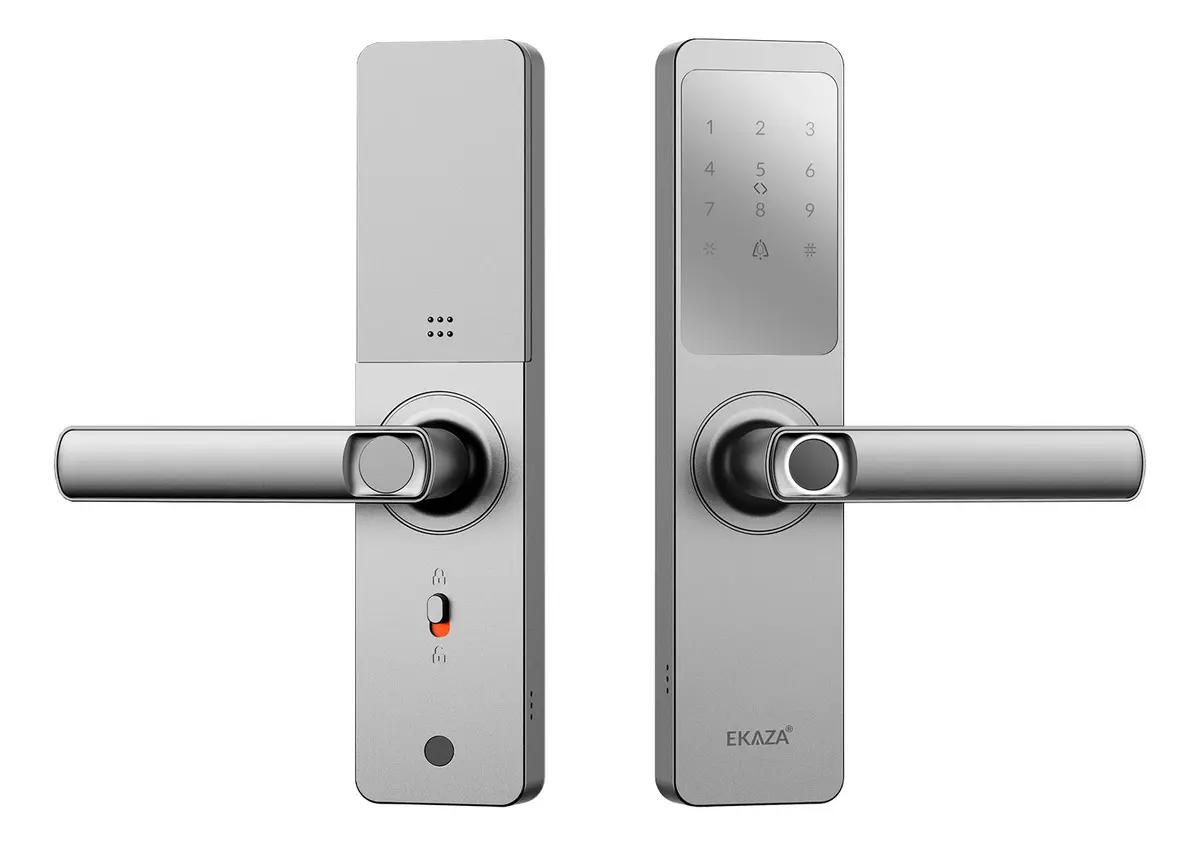 Fechadura Digital WiFi Biometria Lyra Ekaza Inox