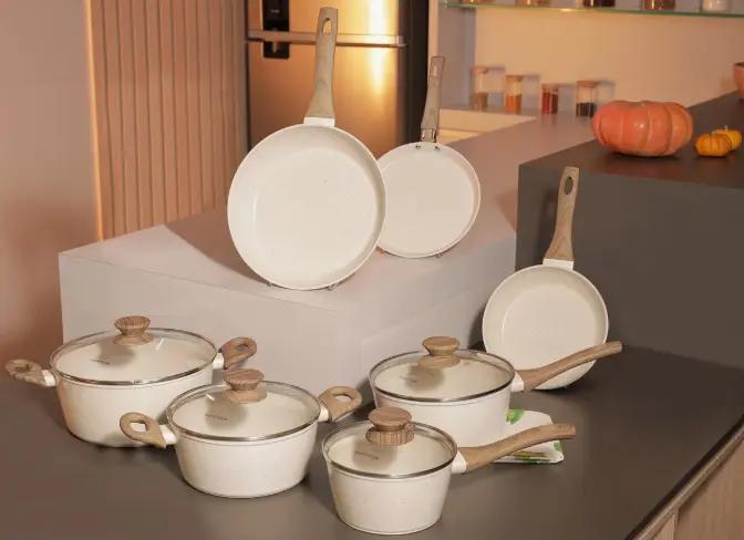 Conjunto de Panelas Cook Marmol Mimo Style 10 Peças