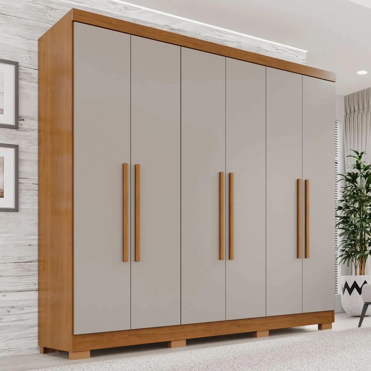 Guarda-roupa Casal 6 Portas 2 Gavetas França Wt Espresso