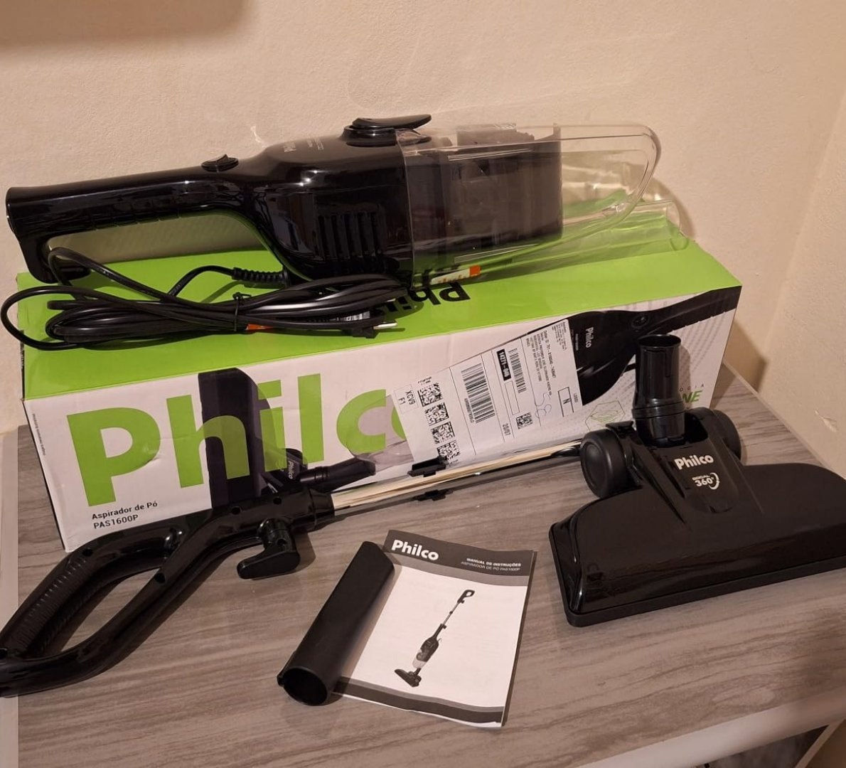 Aspirador de Pó Philco Vertical 2 em 1 1450w Preto