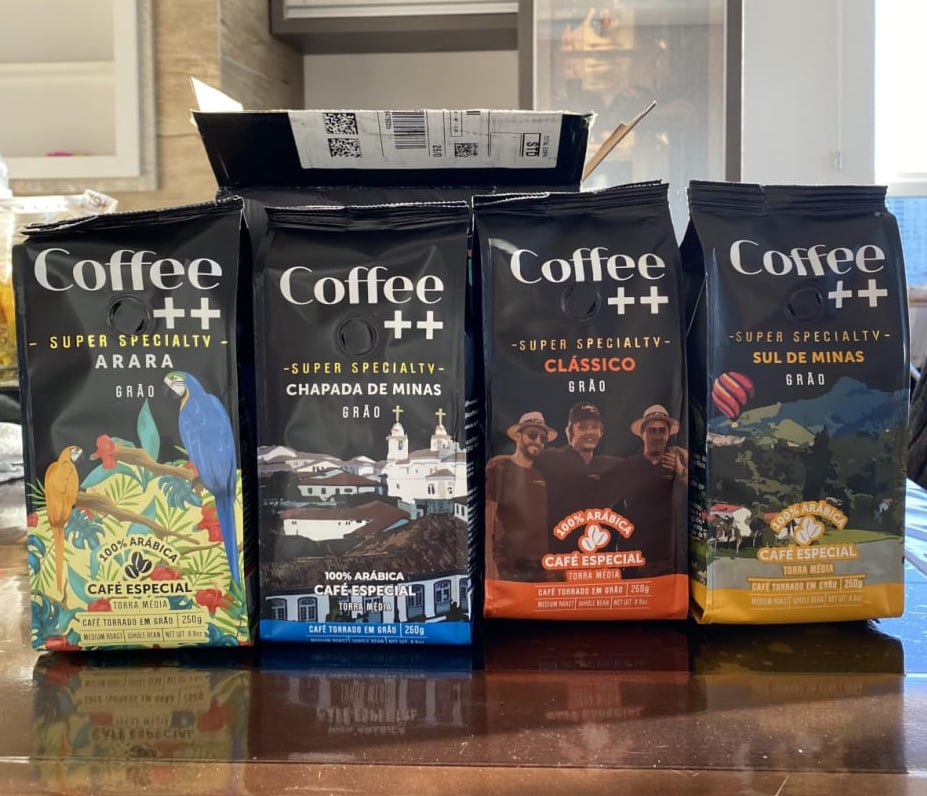 Kit 4 Pacotes Café Especial em Grãos Coffee++ 250g
