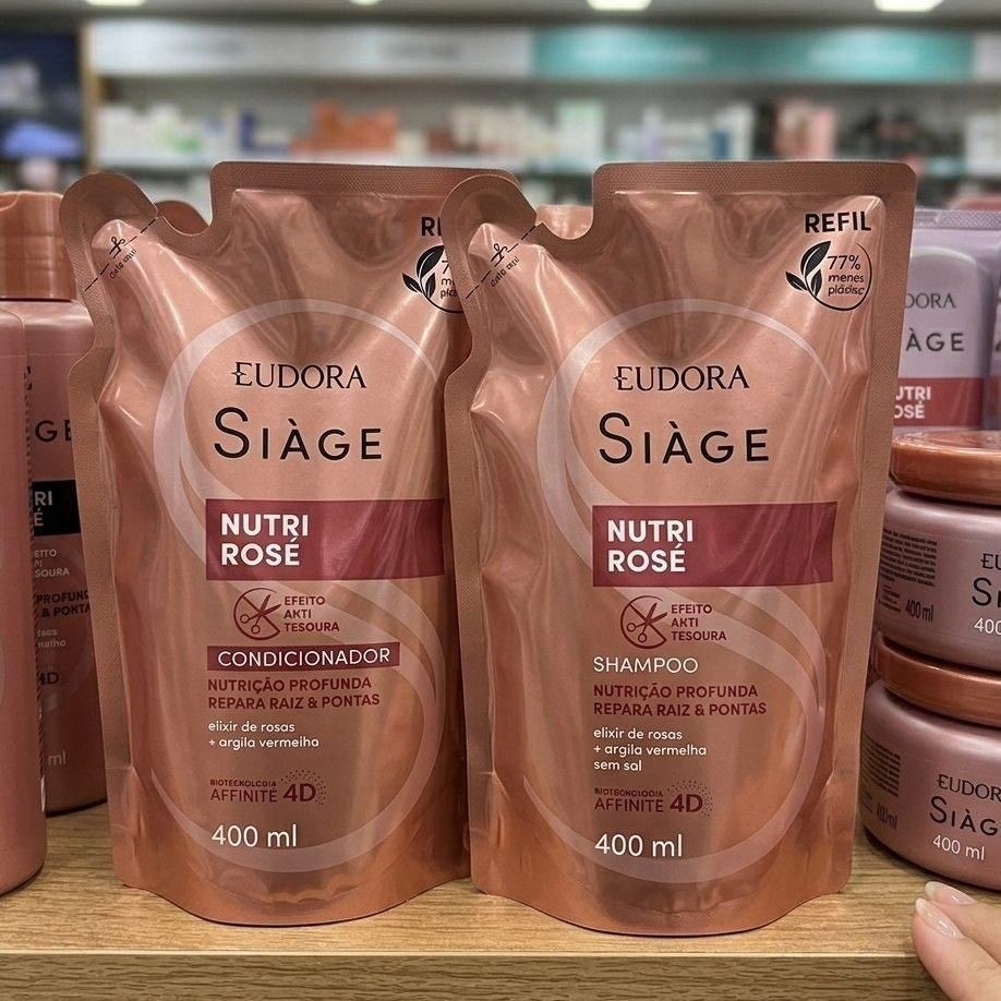 Kit Refil Siàge Nutri Rosé Shampoo + Condicionador 400ml