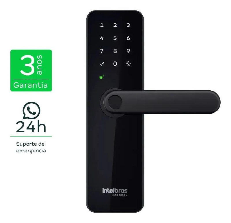 Fechadura Inteligente Intelbras MFR 3000 V com Biometria