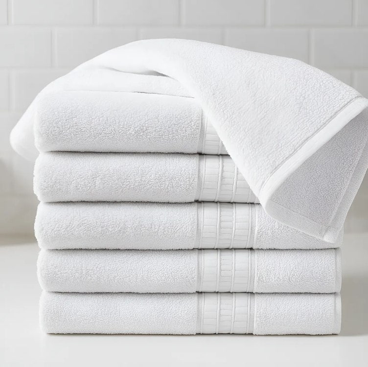Kit 5 Toalhas de Banho Hotel Luxo 75x150cm Branco