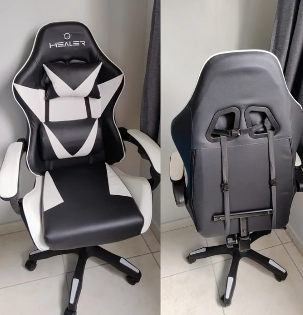 Cadeira Gamer Lancer Preta e Branca Healer