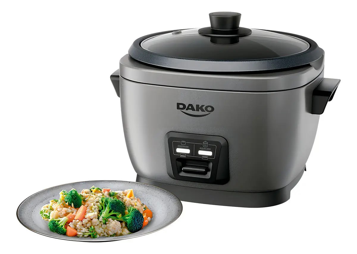 Panela de Arroz Elétrica Dako 700W 4 Litros 10 Xícaras
