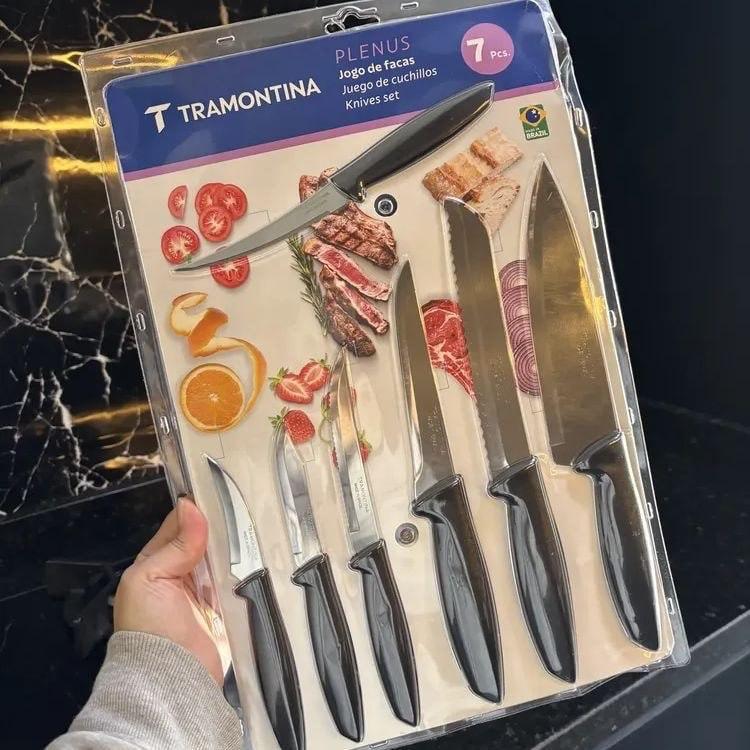Jogo de Facas Tramontina Plenus Aço Inox 7 Peças