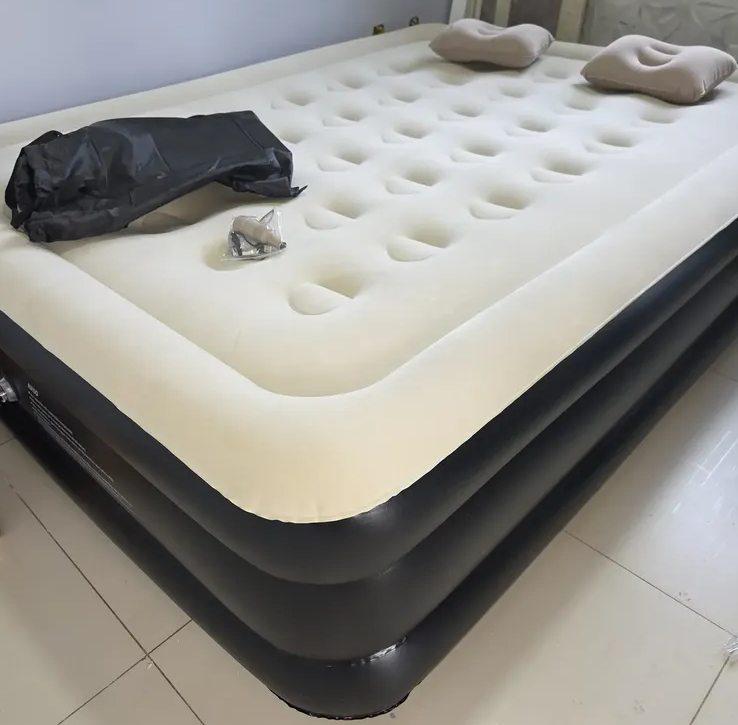 Colchão Inflável Queen Nepul Duplo com 2 Travesseiros Cinza