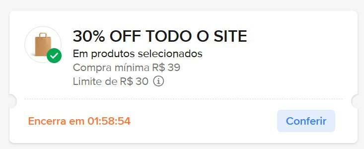 Cupom Mercado Livre 30% OFF
