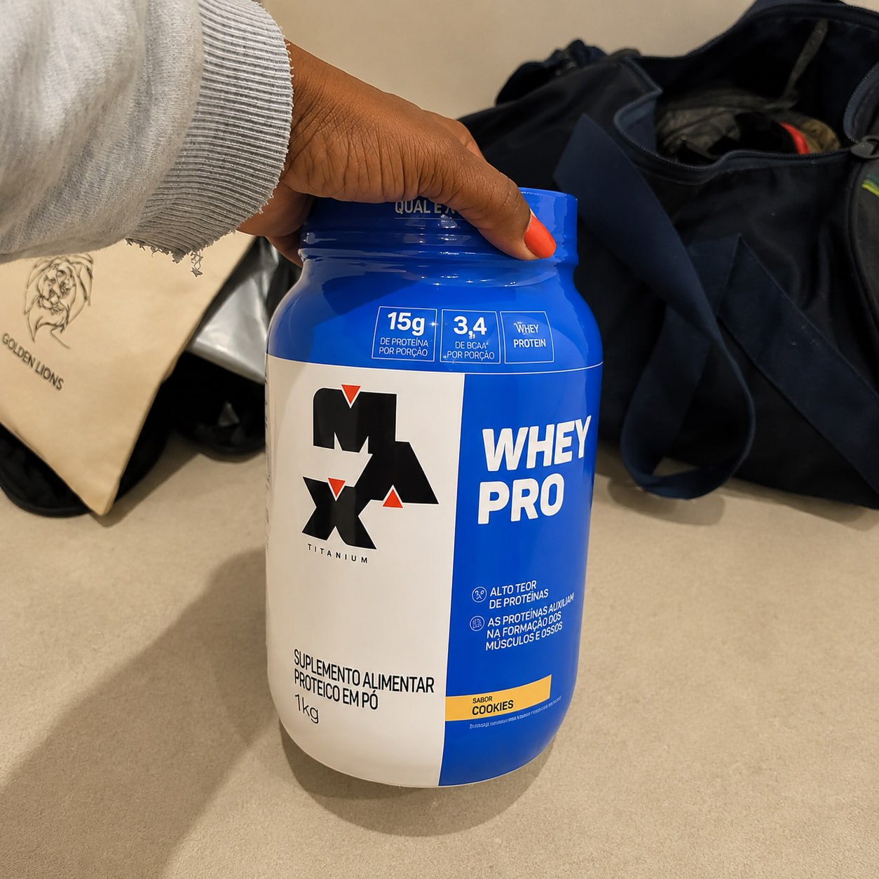 Whey Pro Max Titanium Protein 1kg Sabor Cookies