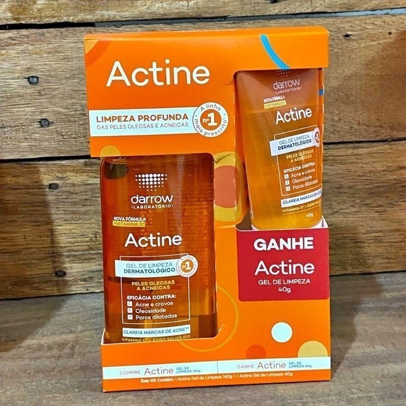 Kit Gel Limpeza Darrow Actine Oil Control 140g + 40g