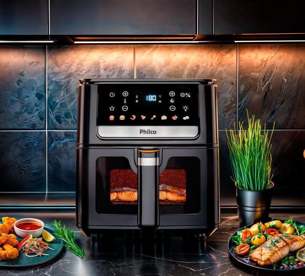 Air Fryer Philco 6,5L Digital Visor Glass RedStone 1700W 110V