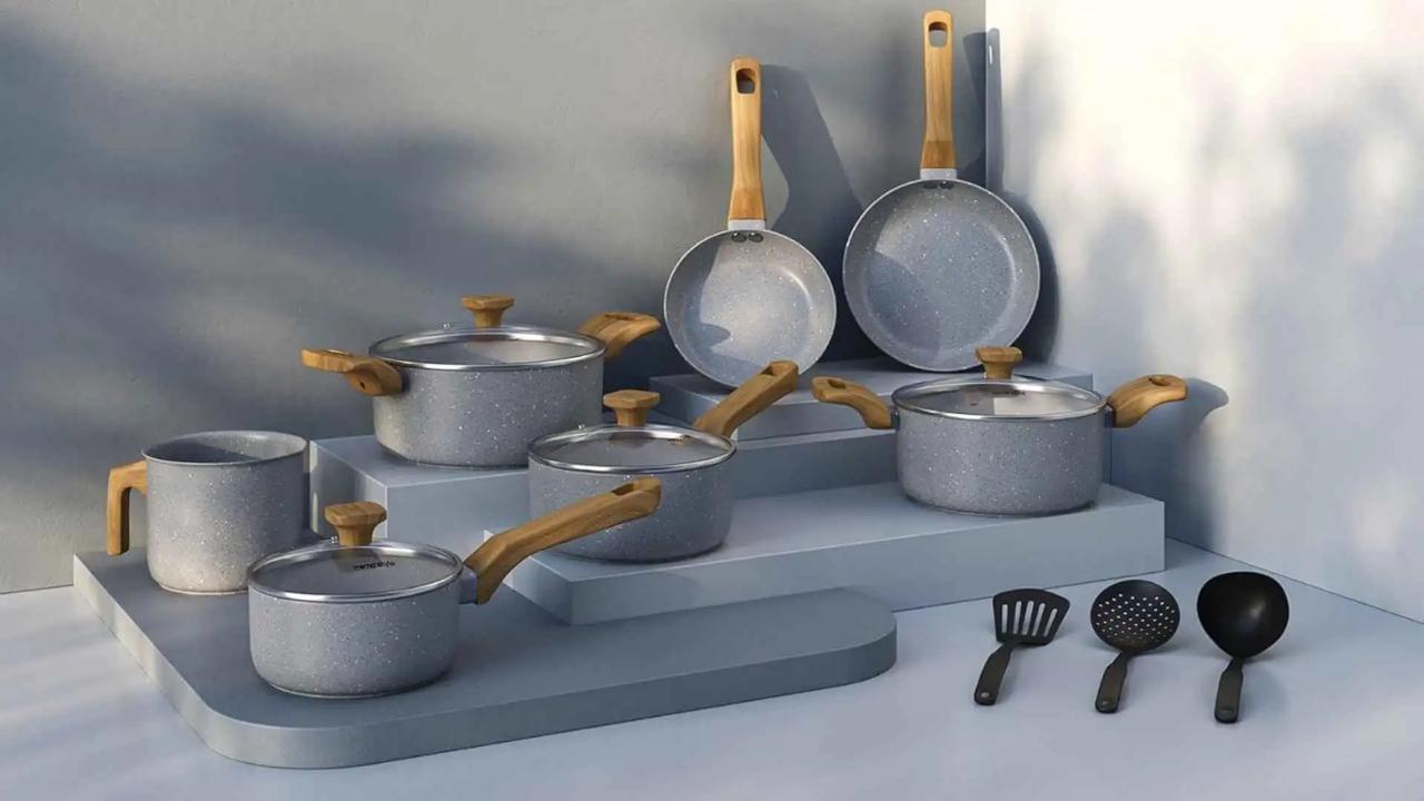 Jogo de Panelas Indução Premium Style Cook Mármol 10 Peças